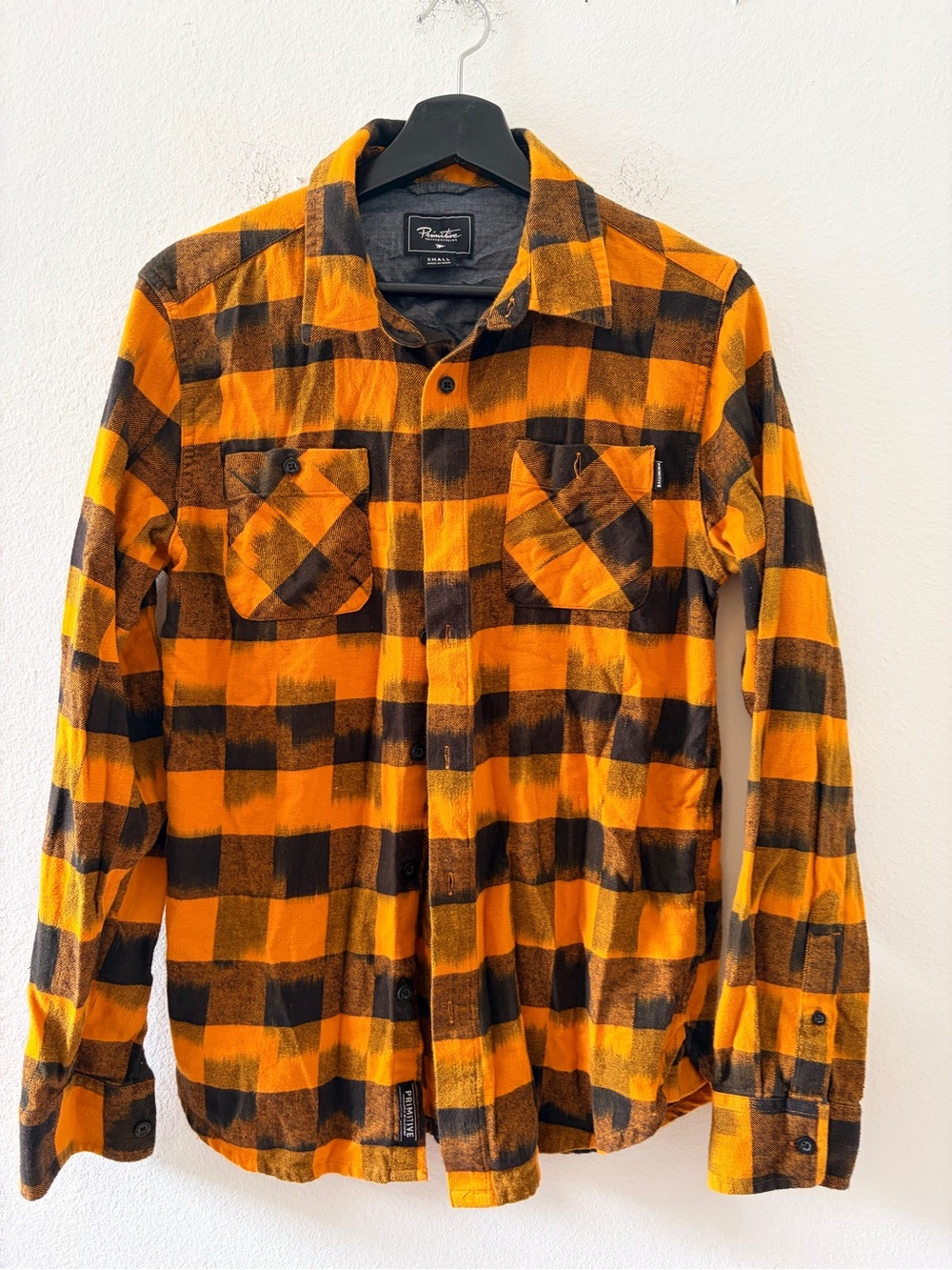 Primitive Orange & Black Plaid Shirt Jacket